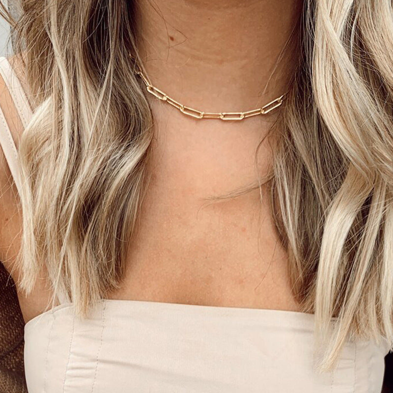 Wholesale Stainless Steel Titanium Steel Cross Chain Gold Plated Necklaces